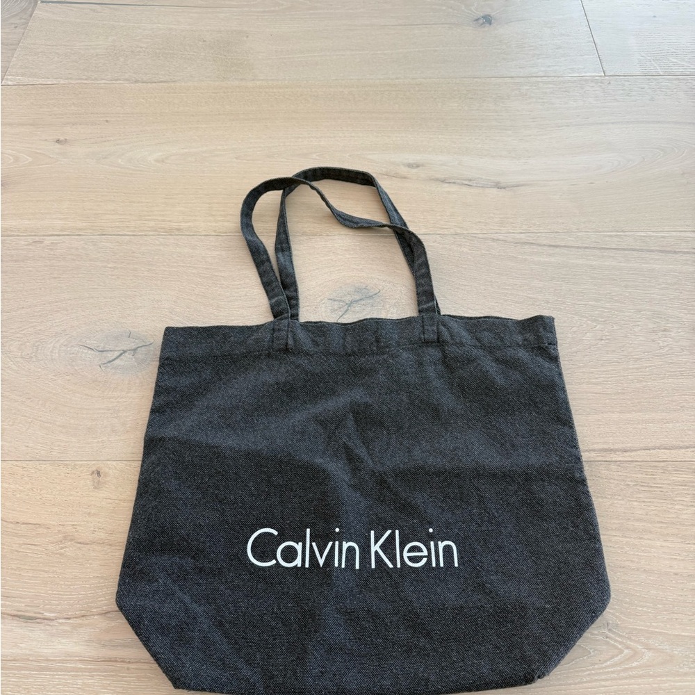 Calvin Klein Charcoal Gray Tote Bag